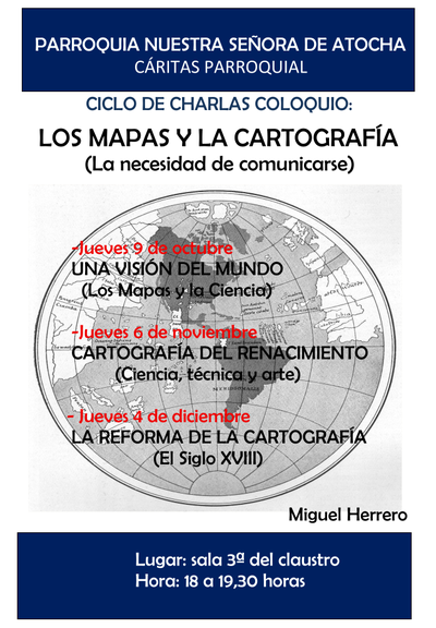 Cartel Los mapas y la cartografía